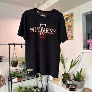 Nike LeBron Witness Graphic Tee Dri-FIT Athletic T-Shirt Black Medium